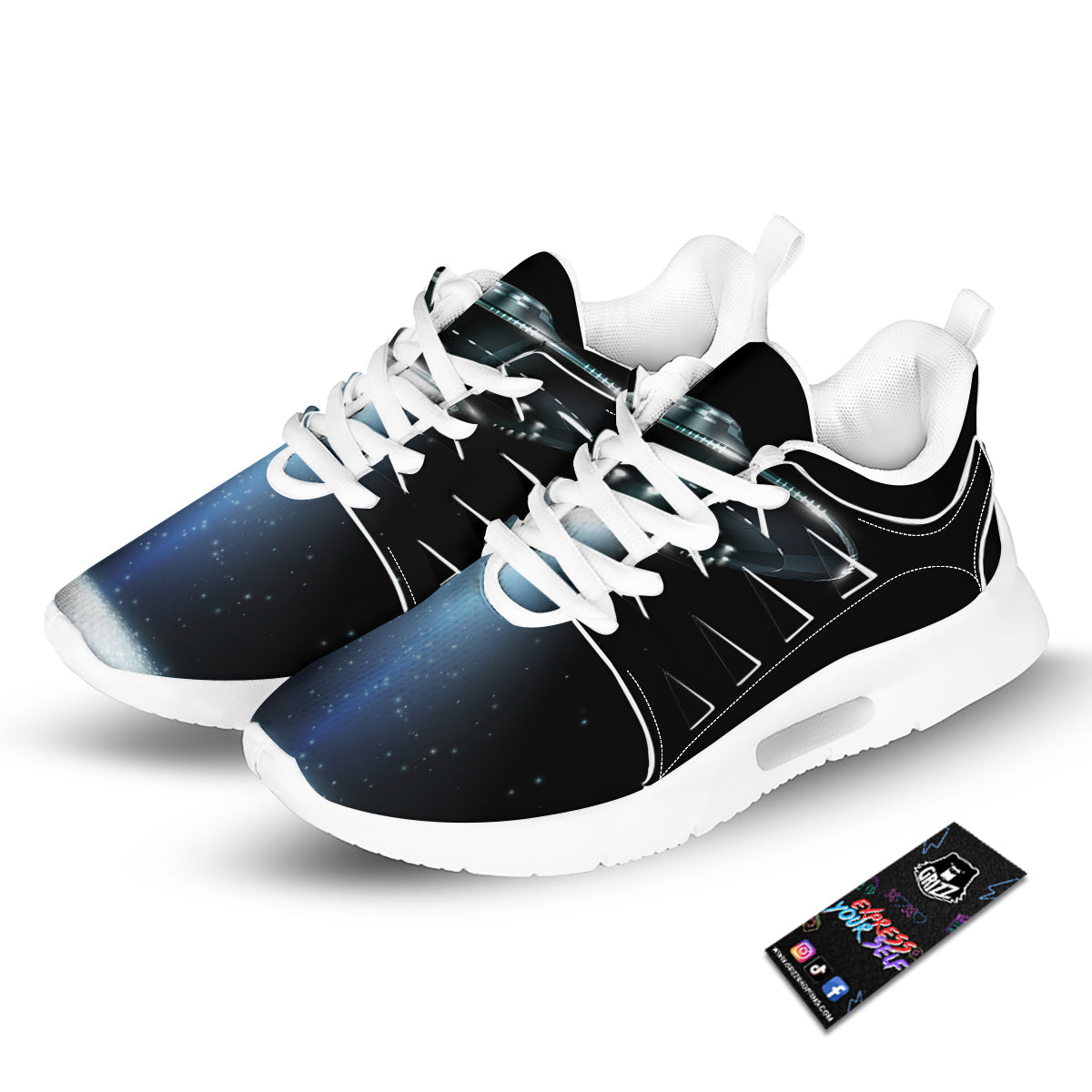 Viking God Odin And Crow Blue Print Tennis Shoes-grizzshop