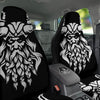 Viking God Odin White And Black Print Car Seat Covers-grizzshop