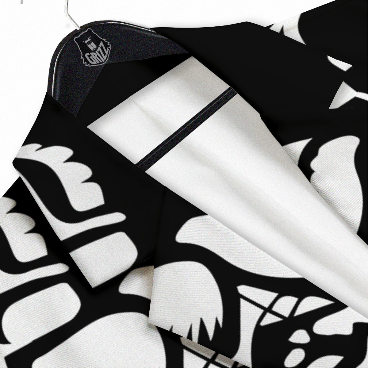 Viking God Odin White And Black Print Men's Sport Coat-grizzshop