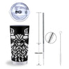 Viking God Odin White And Black Print Tumbler-grizzshop