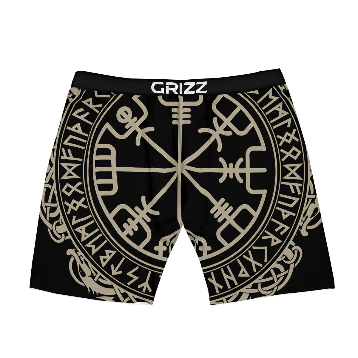 Viking Helm Of Terror Scandinavian Print Boxer Briefs-grizzshop