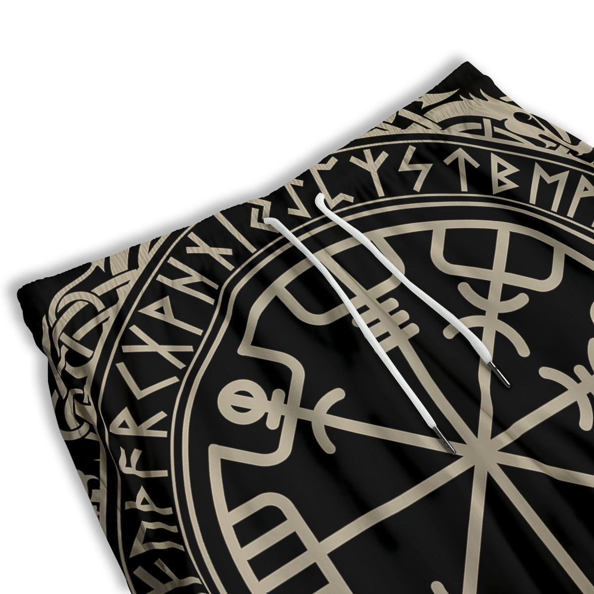 Viking Helm Of Terror Scandinavian Print Men's Athletic Shorts