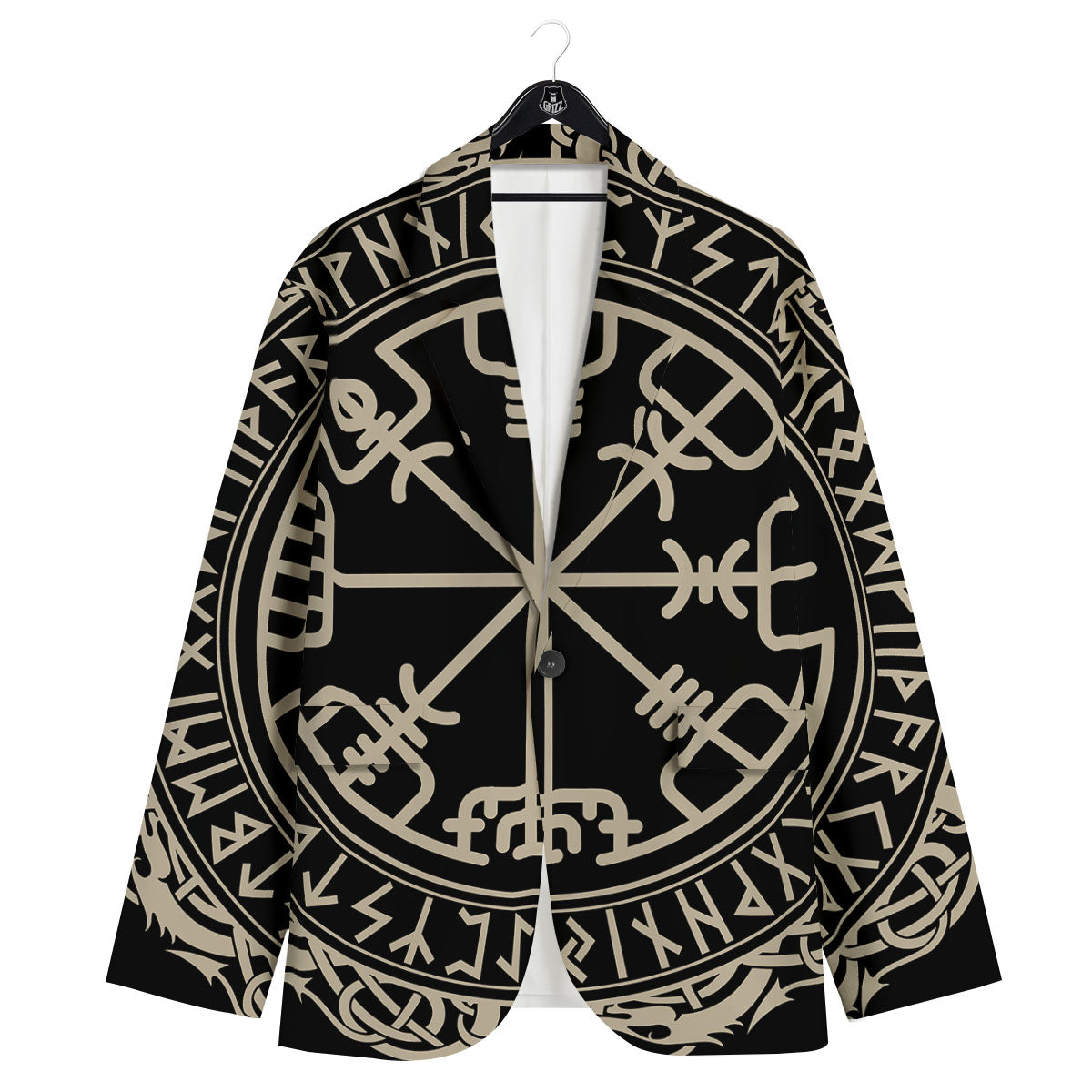 Viking Helm Of Terror Scandinavian Print Men's Sport Coat-grizzshop