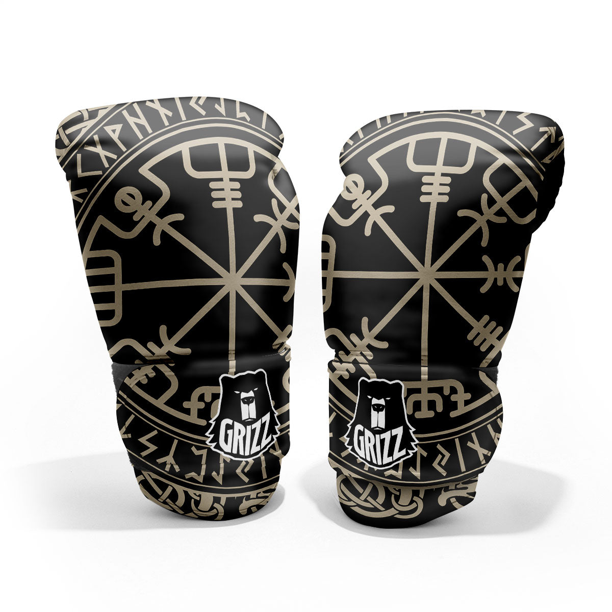 Viking Helm Of Terror Scandinavian Print Pro Boxing Glove