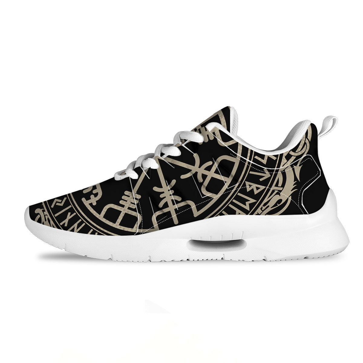 Viking Helm Of Terror Scandinavian Print Tennis Shoes-grizzshop