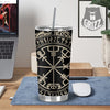 Viking Helm Of Terror Scandinavian Print Tumbler-grizzshop