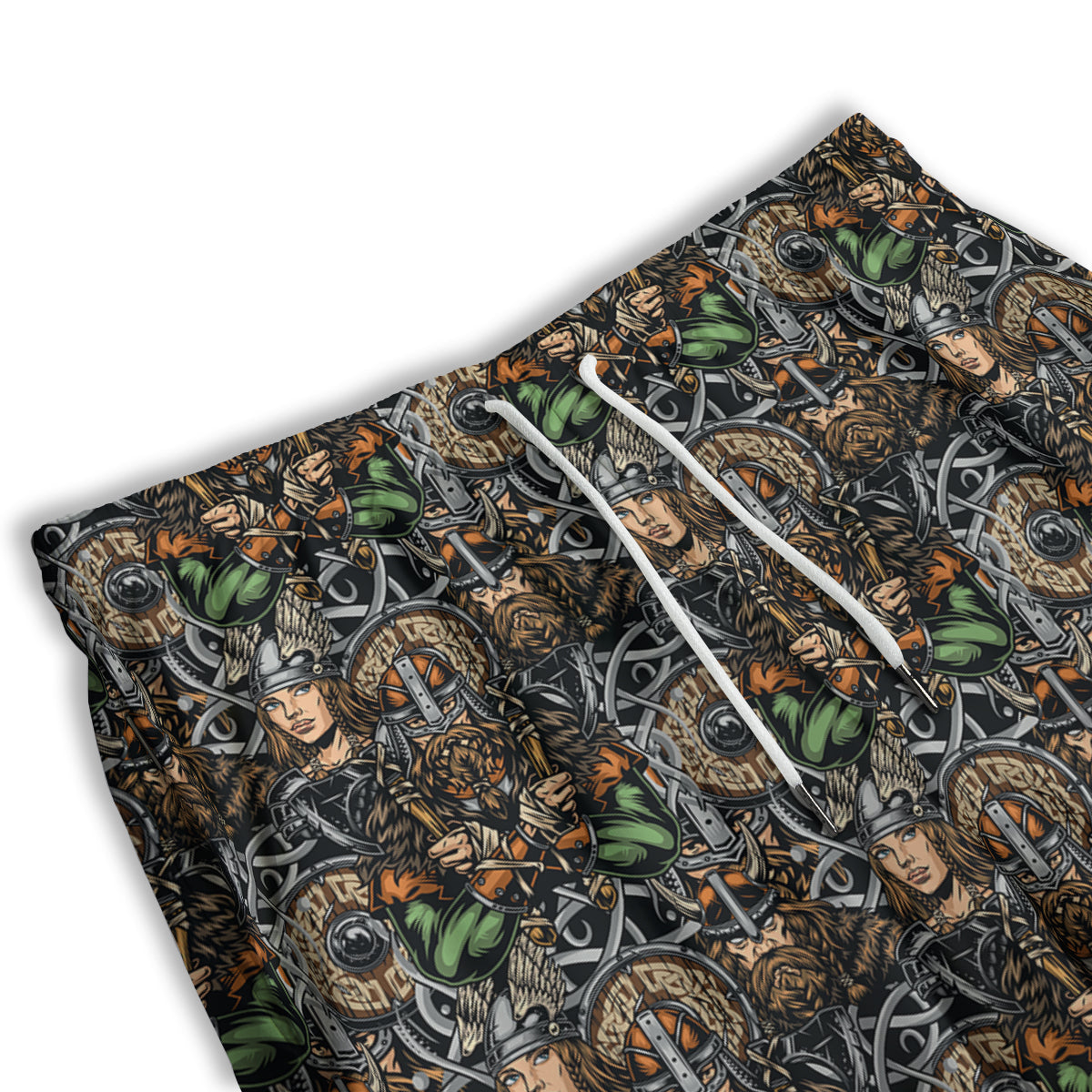 Viking Nordic Warriors Print Pattern Men's Athletic Shorts