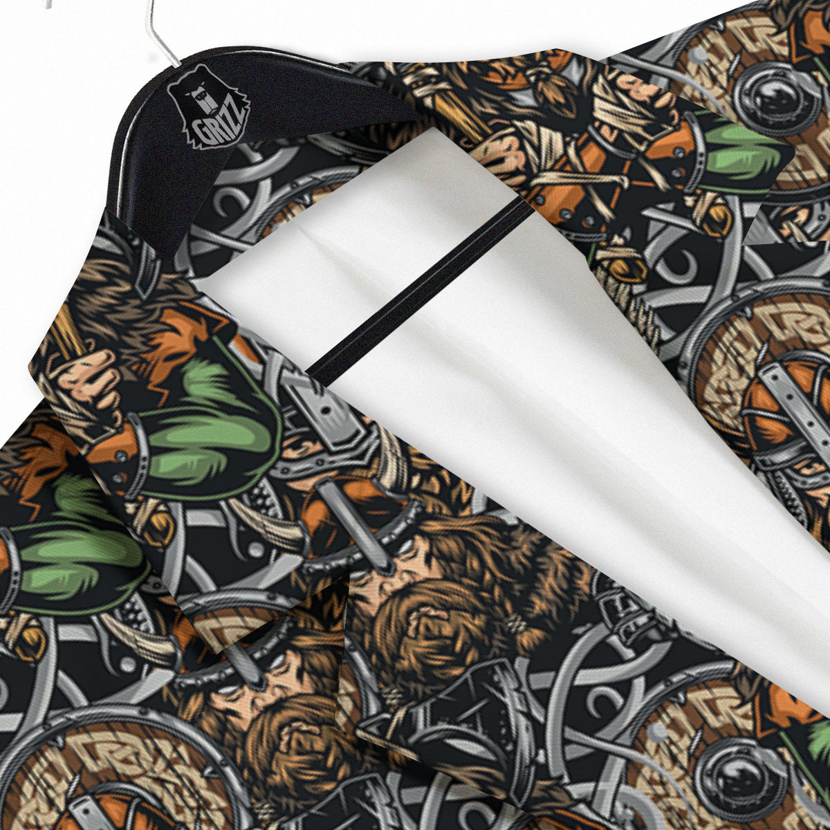 Viking Nordic Warriors Print Pattern Men's Sport Coat-grizzshop