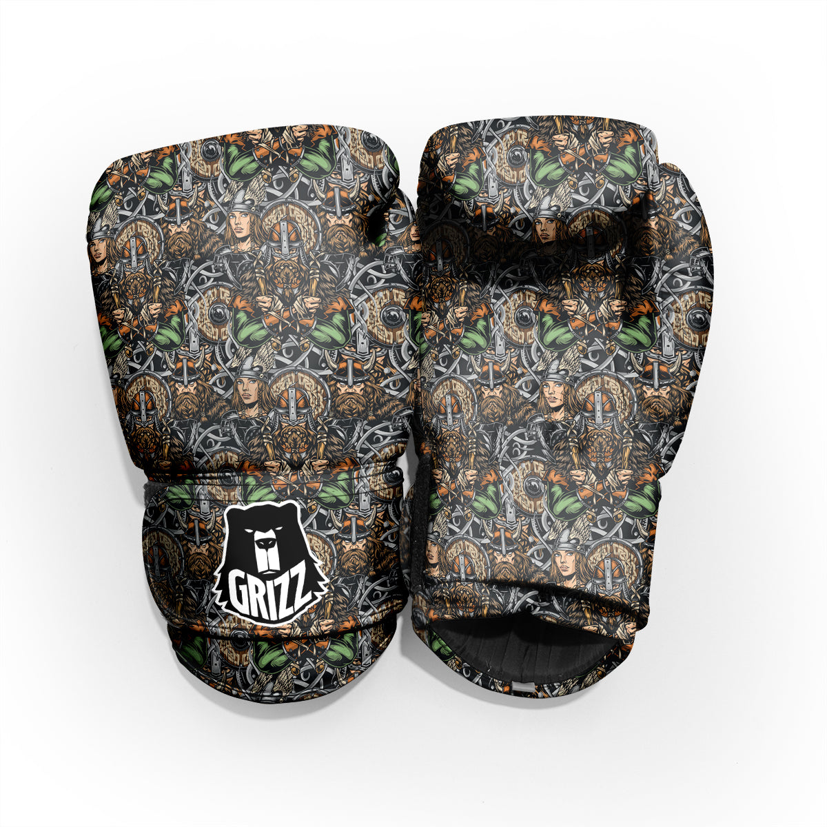 Viking Nordic Warriors Print Pattern Pro Boxing Glove