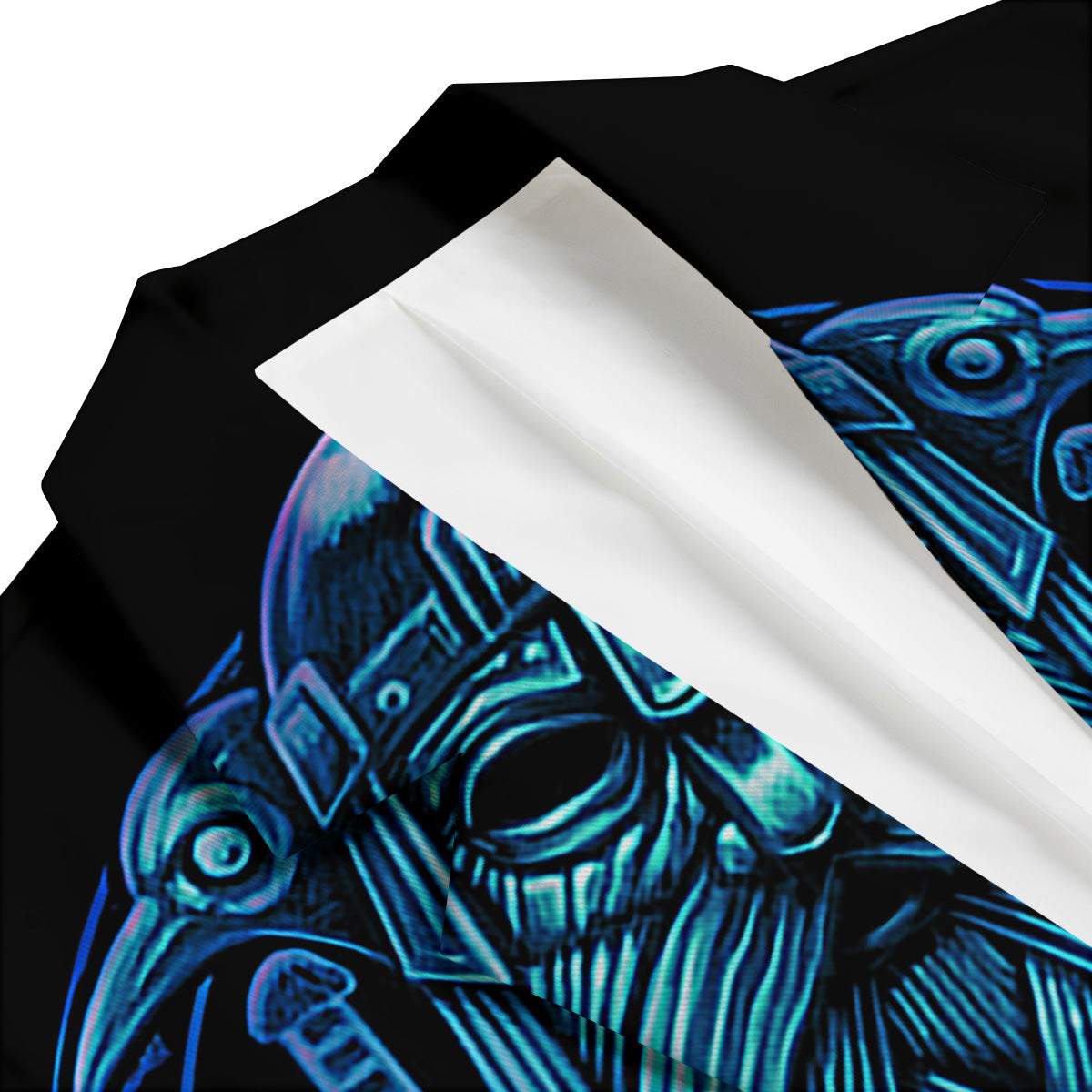 Viking Norse God Odin Blue Print Men's Blazer-grizzshop