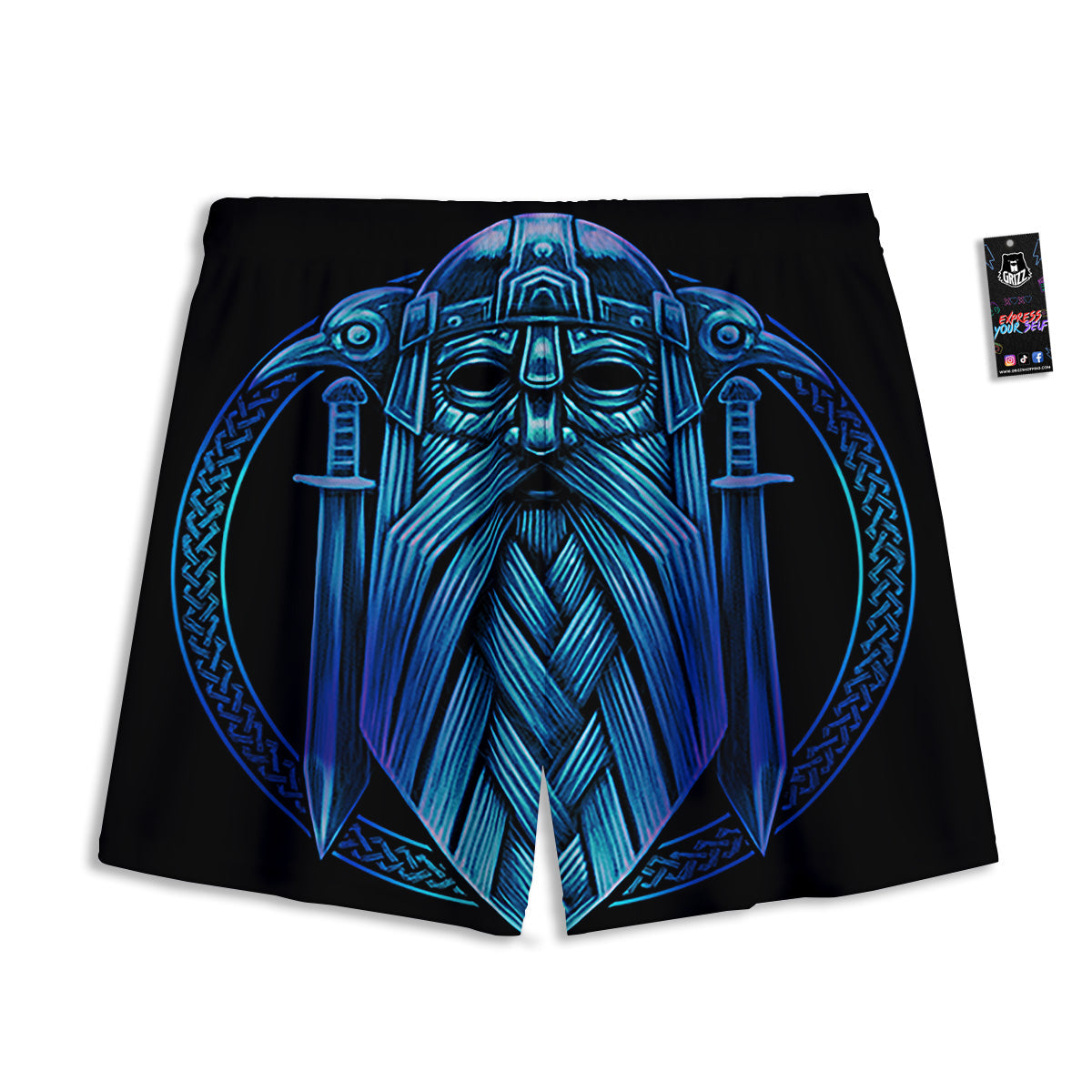 UFO Space Green Alien Print Mesh Shorts