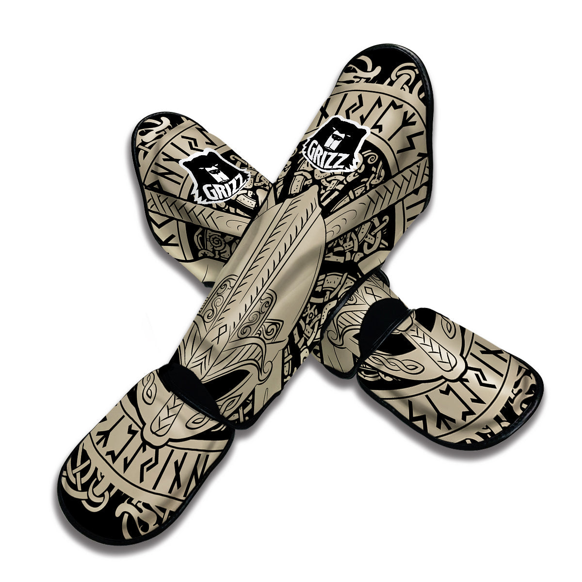 Viking Norse Muay Thai Shin Guards-grizzshop