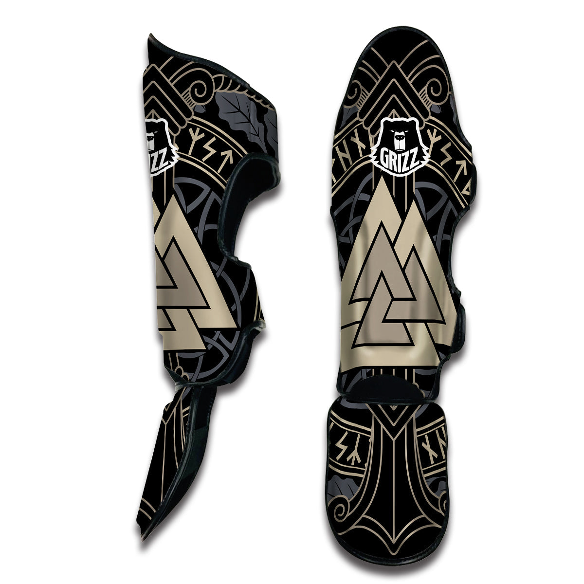 Viking Norse Symbol Muay Thai Shin Guards-grizzshop