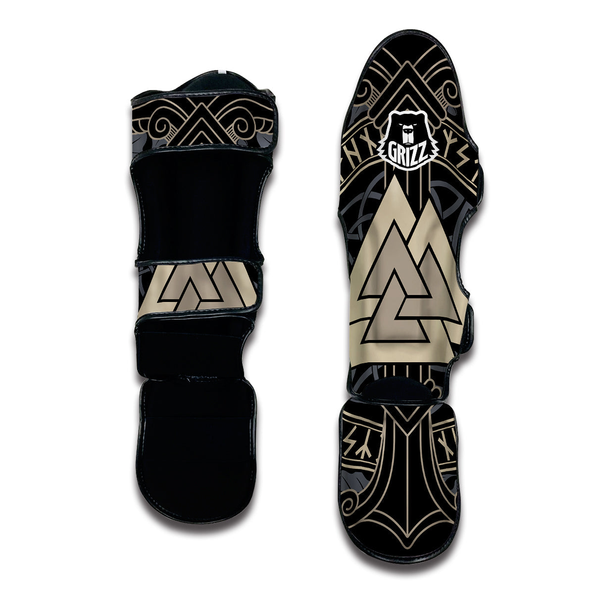 Viking Norse Symbol Muay Thai Shin Guards-grizzshop