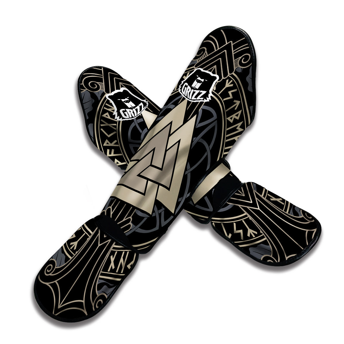 Viking Norse Symbol Muay Thai Shin Guards-grizzshop