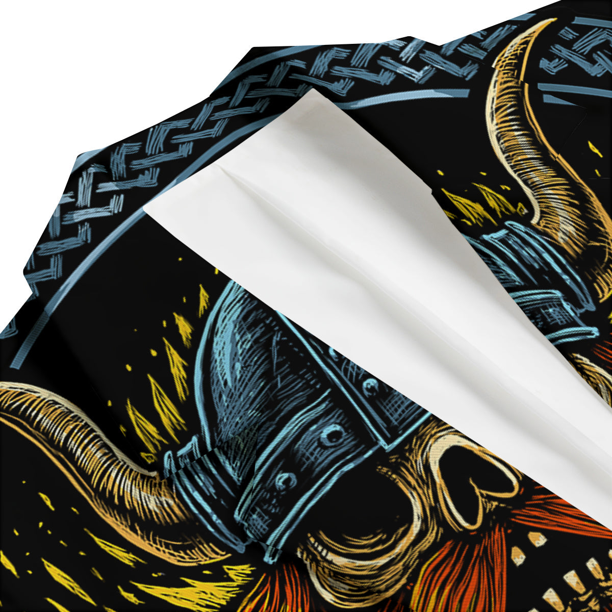 Viking Odin Beer Print Men's Blazer-grizzshop