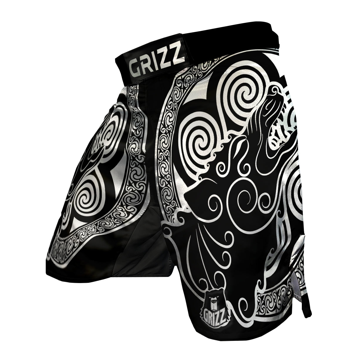 Viking Odin Fenrir Wolf Print MMA Shorts-grizzshop