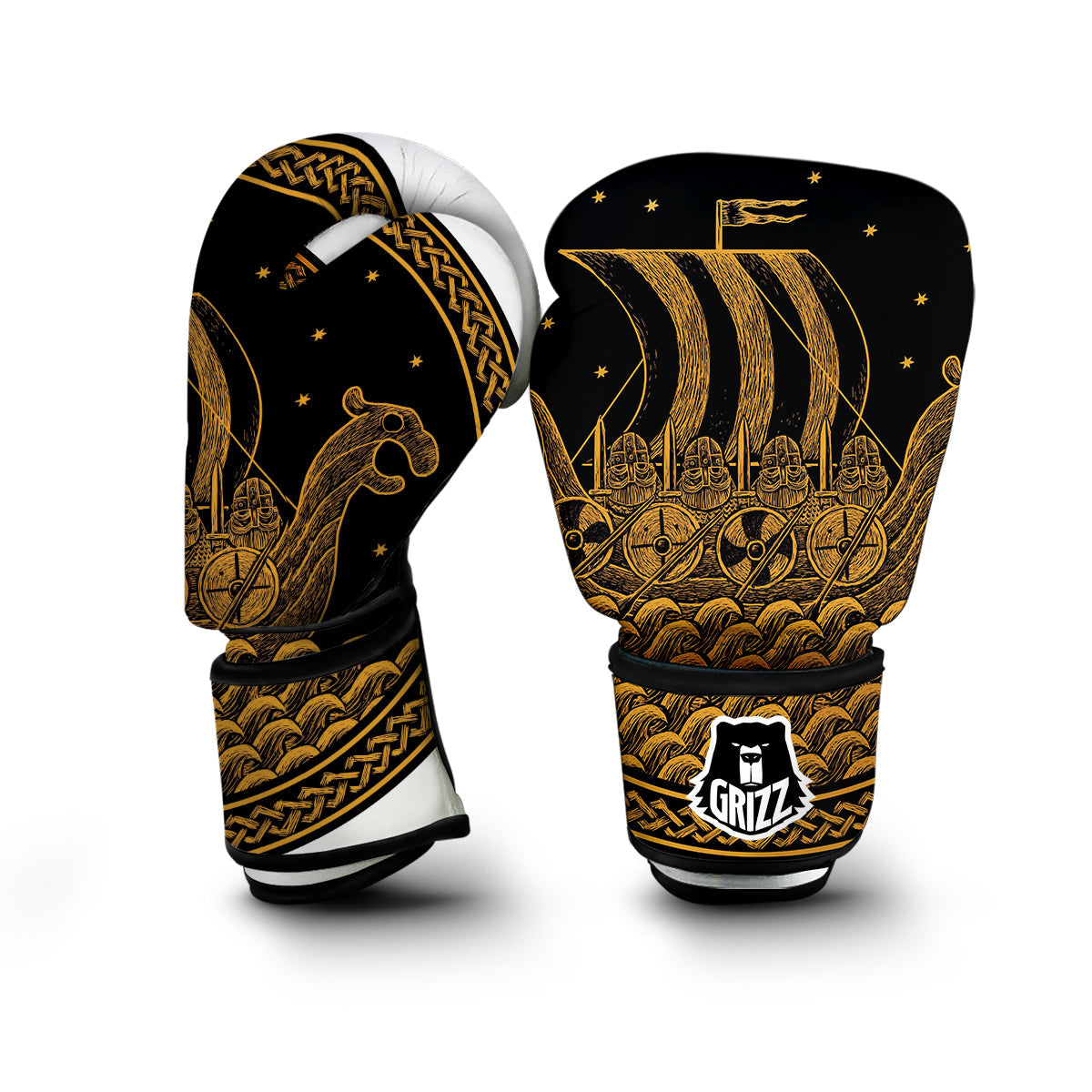 Viking Ship Drakkar Boxing Gloves-grizzshop