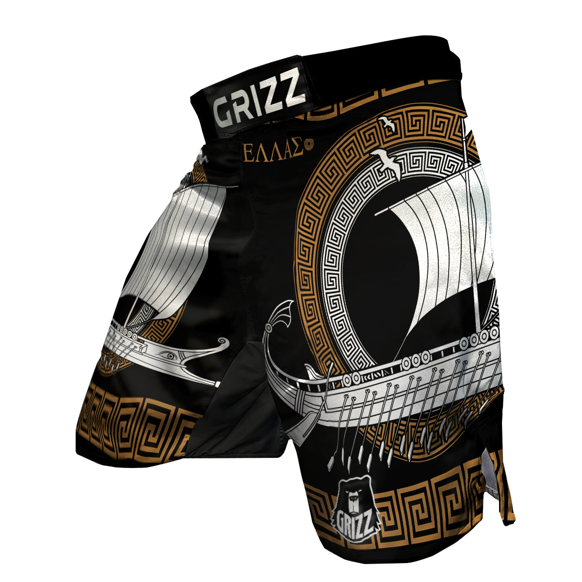 Viking Ship Norse Drakkar MMA Shorts-grizzshop