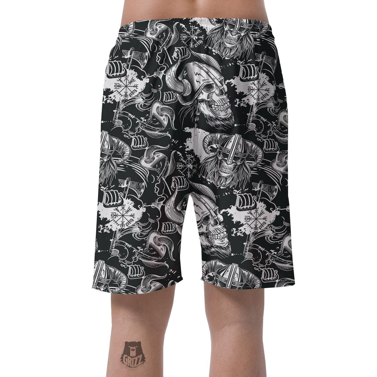 Viking Skull Men's Shorts-grizzshop