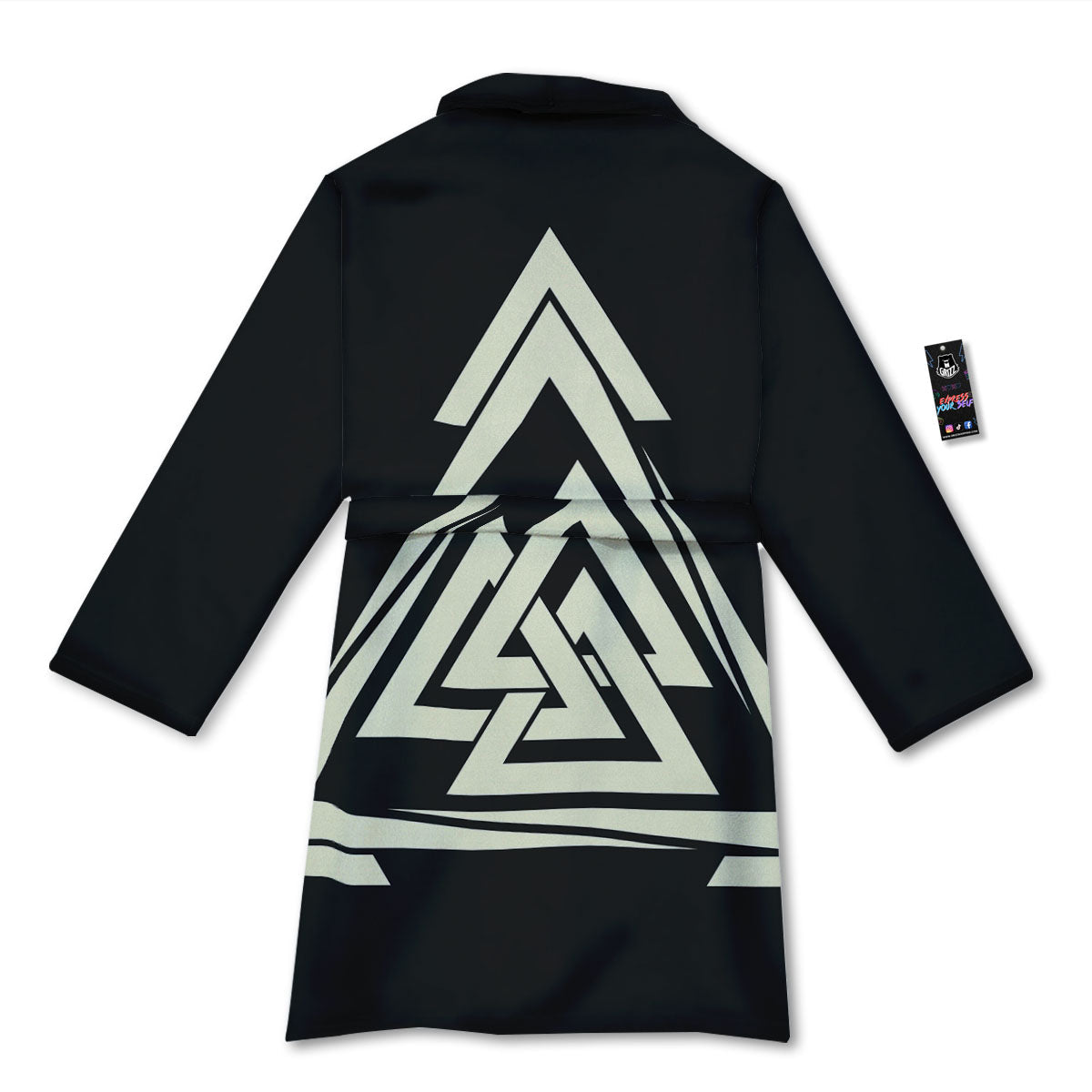 Viking Valknut Scandinavian Symbol Print Bathrobe-grizzshop