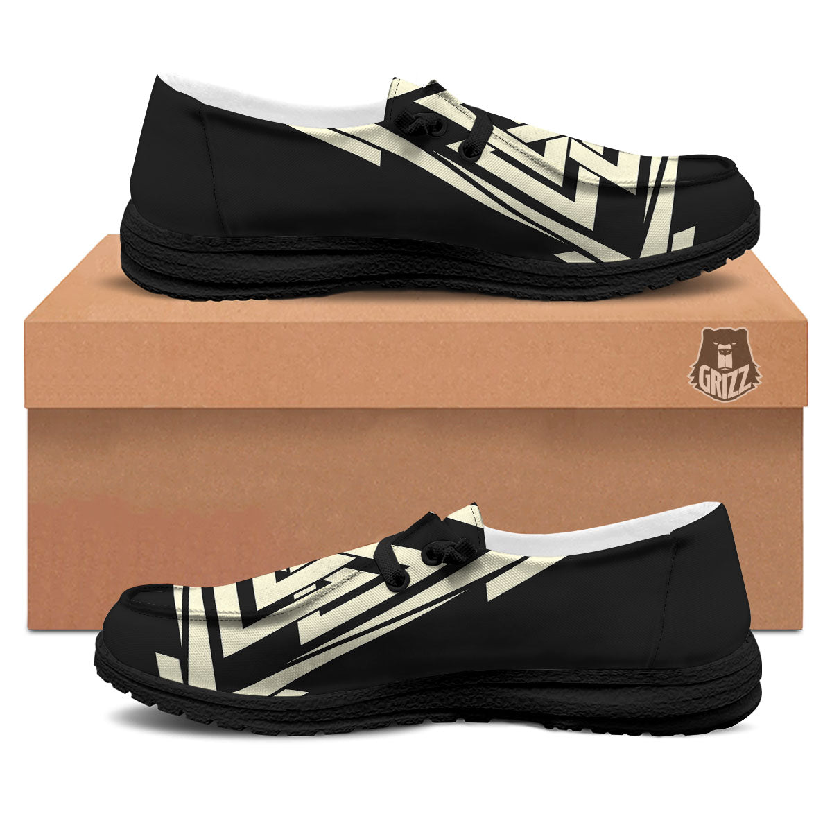 Viking Valknut Scandinavian Symbol Print Black Loafers-grizzshop