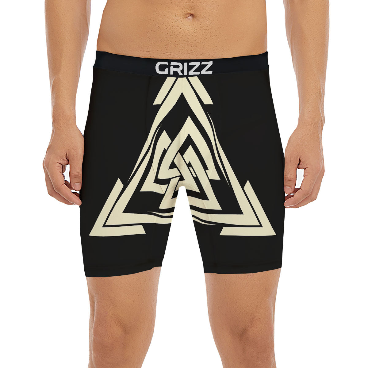 Viking Valknut Scandinavian Symbol Print Boxer Briefs-grizzshop