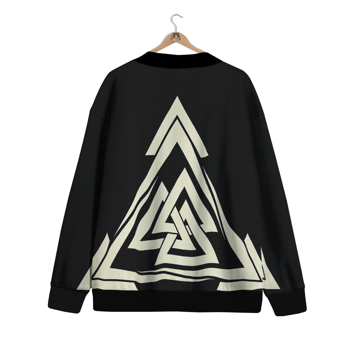 Viking Valknut Scandinavian Symbol Print Cardigan-grizzshop