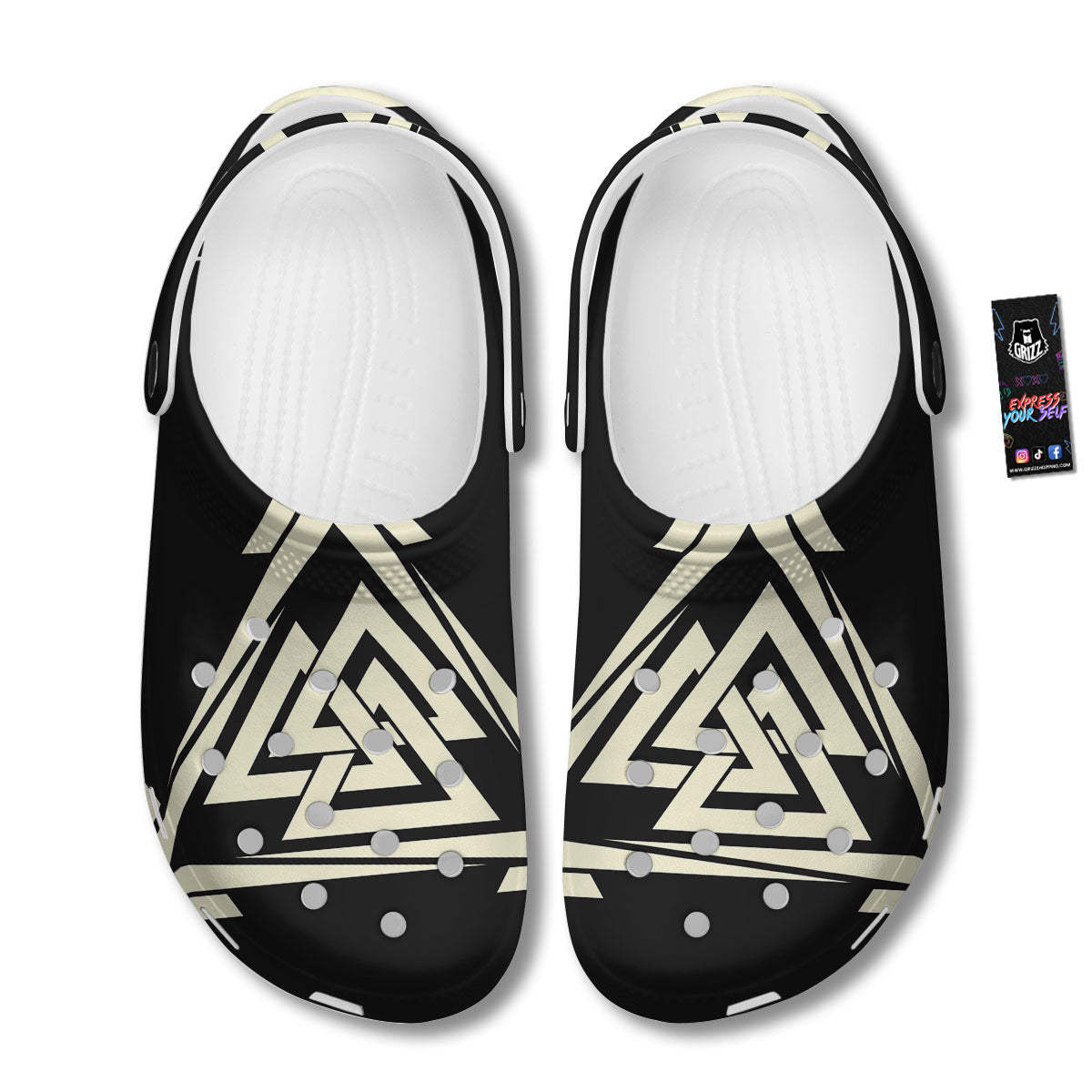 Viking Valknut Scandinavian Symbol Print Clog-grizzshop