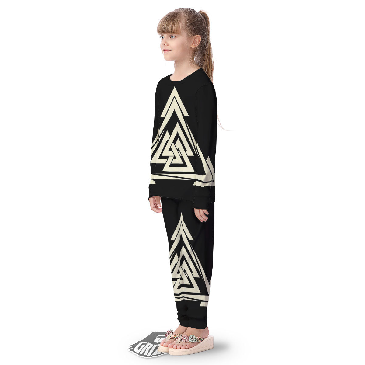 Viking Valknut Scandinavian Symbol Print Kid's Pajamas-grizzshop