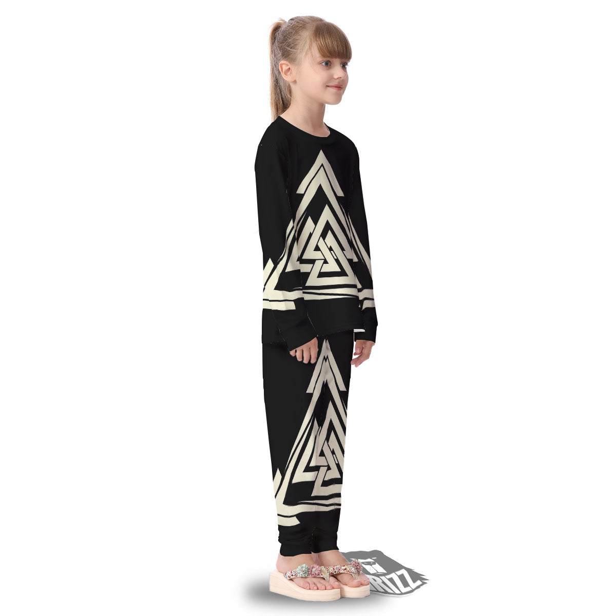 Viking Valknut Scandinavian Symbol Print Kid's Pajamas-grizzshop