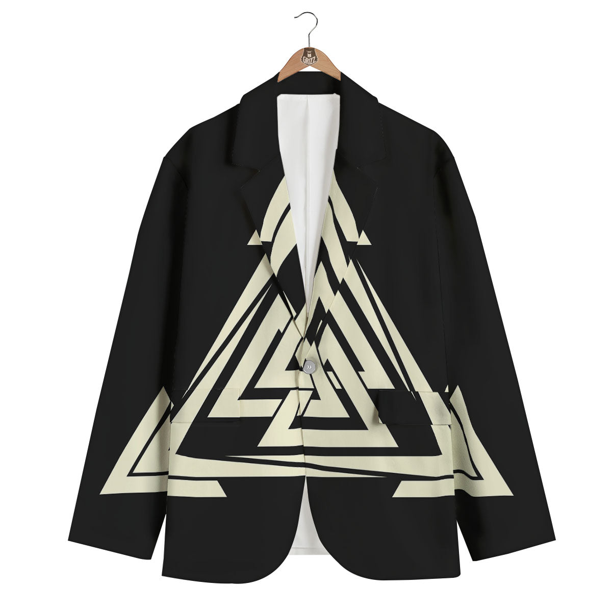 Viking Valknut Scandinavian Symbol Print Men's Blazer-grizzshop