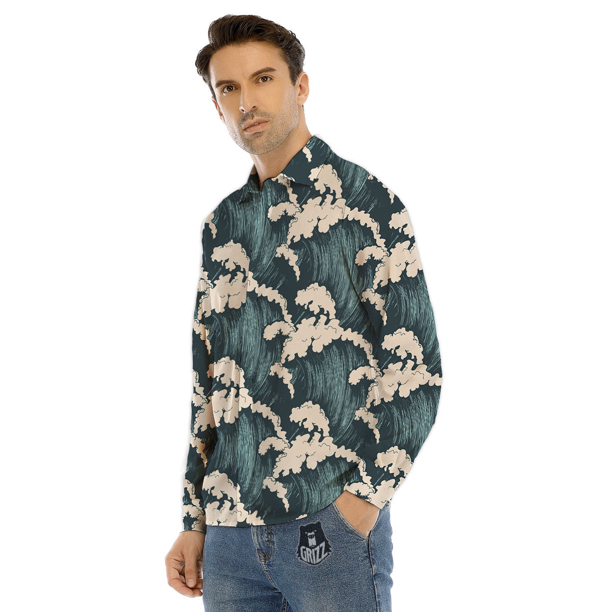 Viking Valknut Scandinavian Symbol Print Men's Dress Shirts-grizzshop