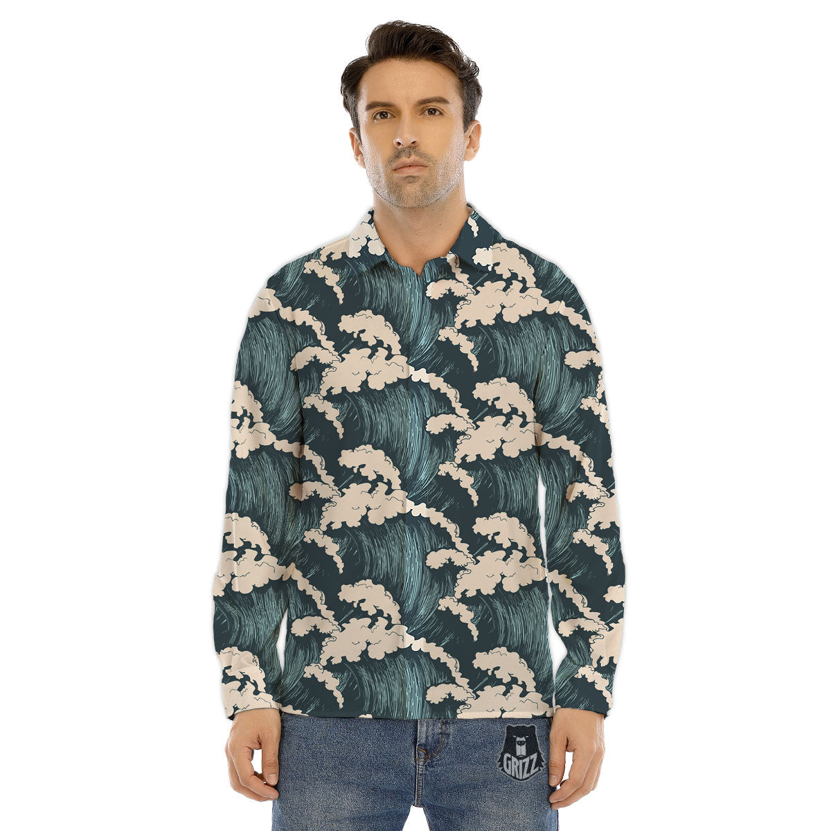 Viking Valknut Scandinavian Symbol Print Men's Dress Shirts-grizzshop