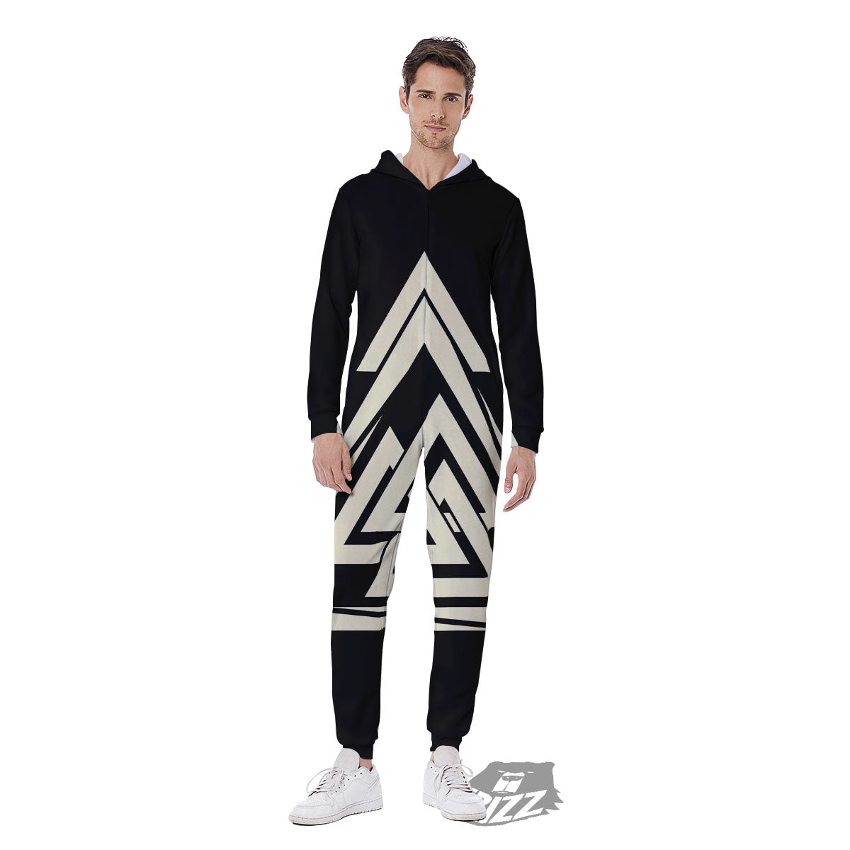 Viking Valknut Scandinavian Symbol Print Men's Jumpsuit-grizzshop