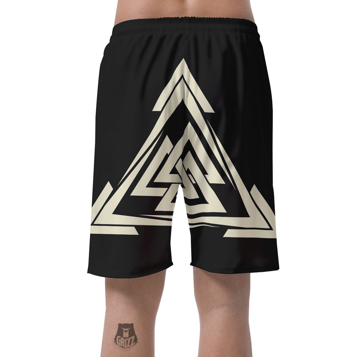 Viking Valknut Scandinavian Symbol Print Men's Shorts-grizzshop