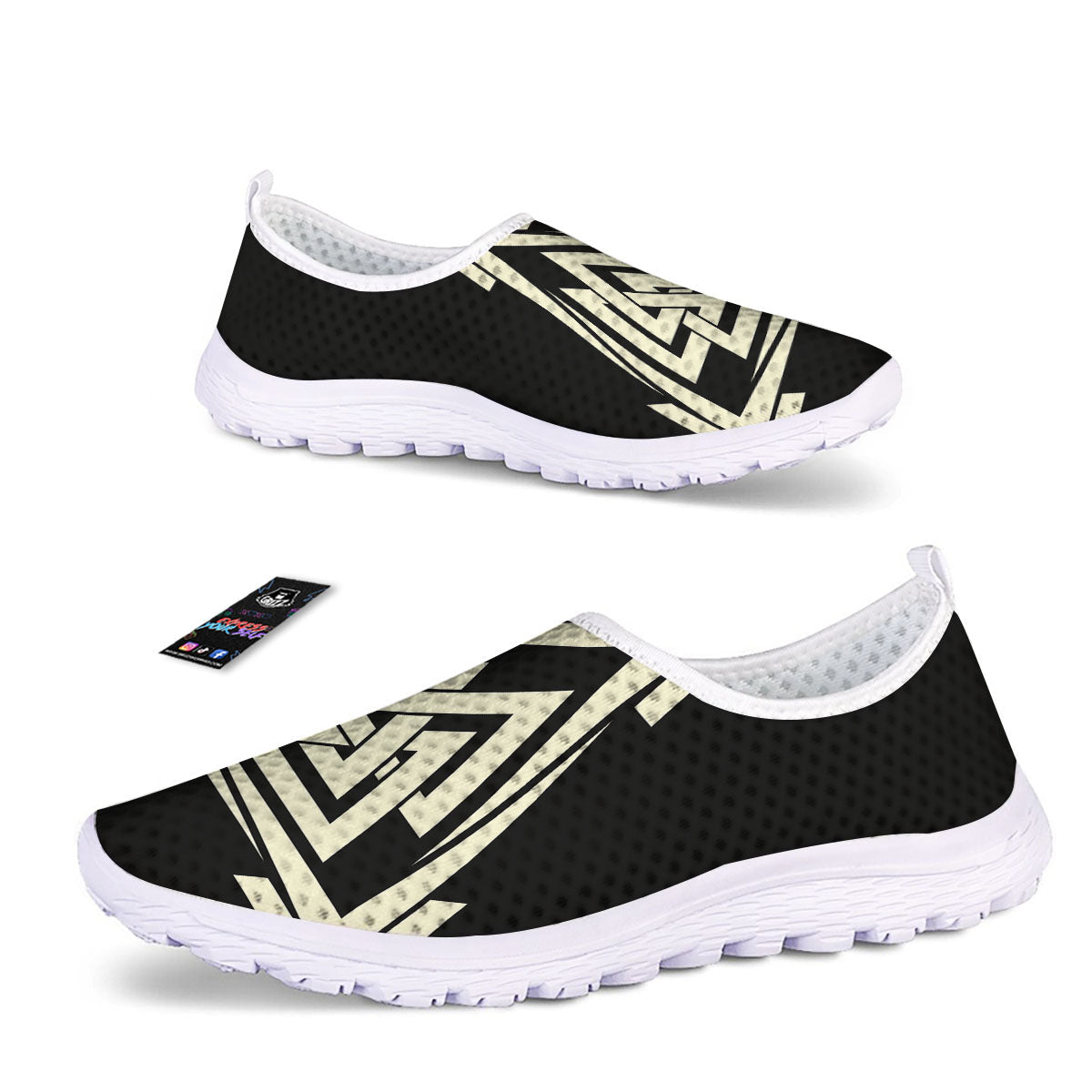 Viking Valknut Scandinavian Symbol Print Nurse Shoes-grizzshop