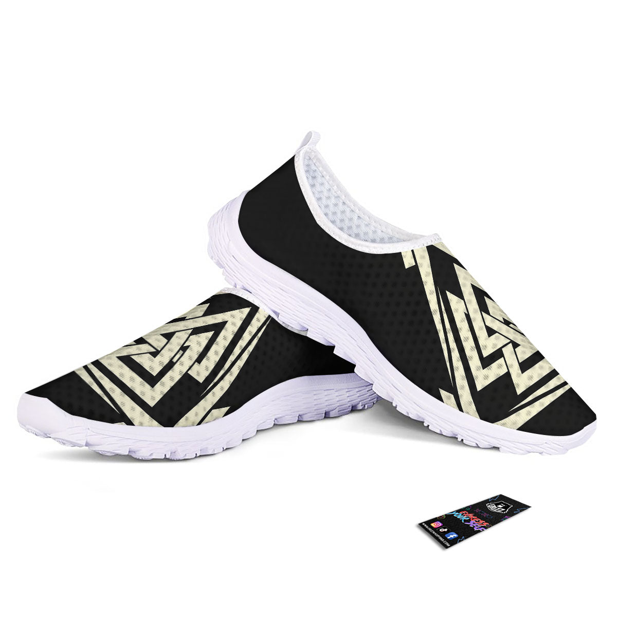 Viking Valknut Scandinavian Symbol Print Nurse Shoes-grizzshop