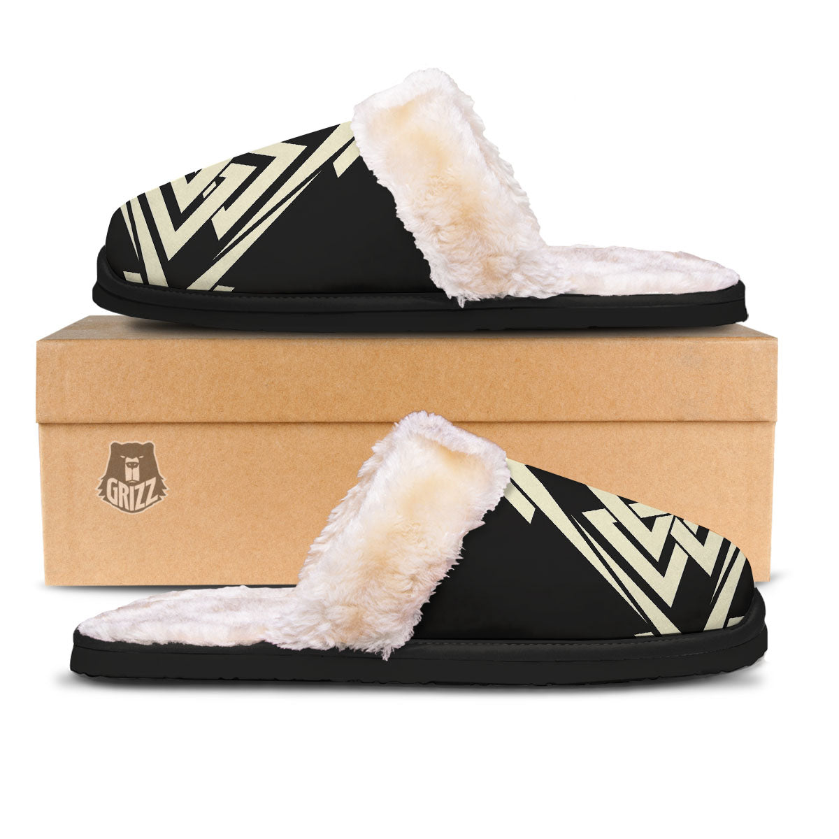 Viking Valknut Scandinavian Symbol Print Slippers-grizzshop