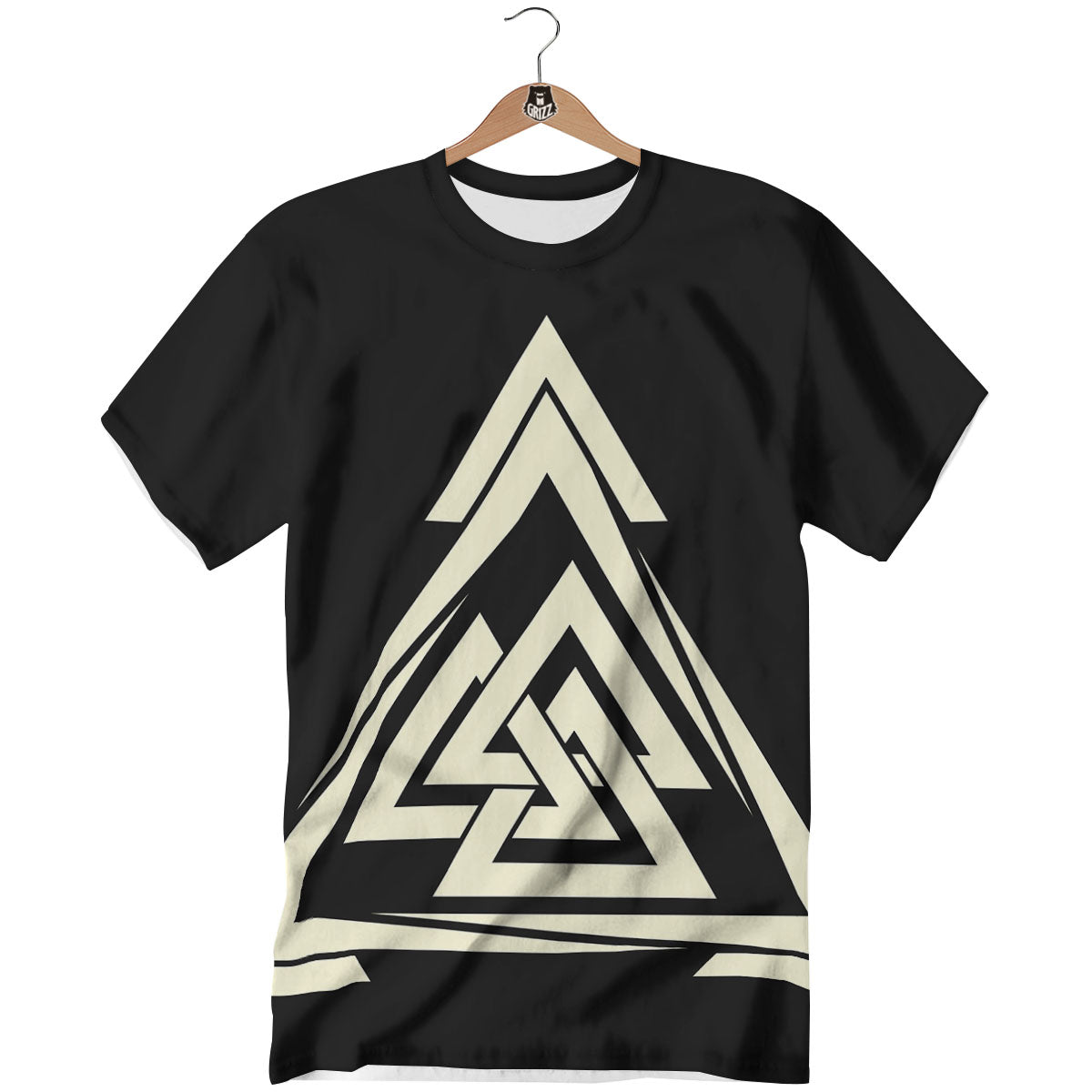 Viking Valknut Scandinavian Symbol Print T-Shirt-grizzshop