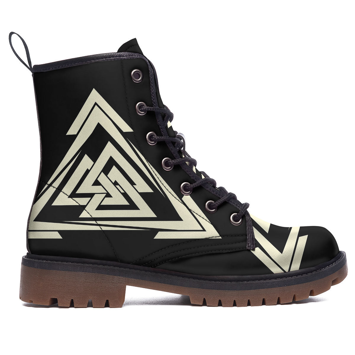 Viking Valknut Scandinavian Symbol Print Work Boots-grizzshop