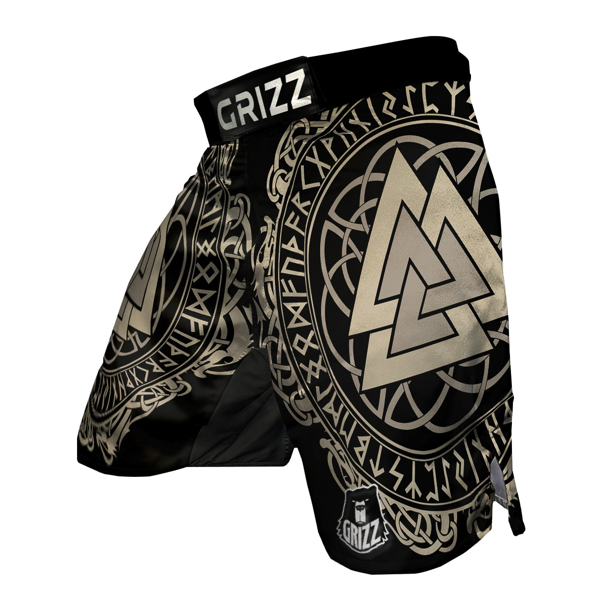 Viking Walknut Symbol Print MMA Shorts-grizzshop