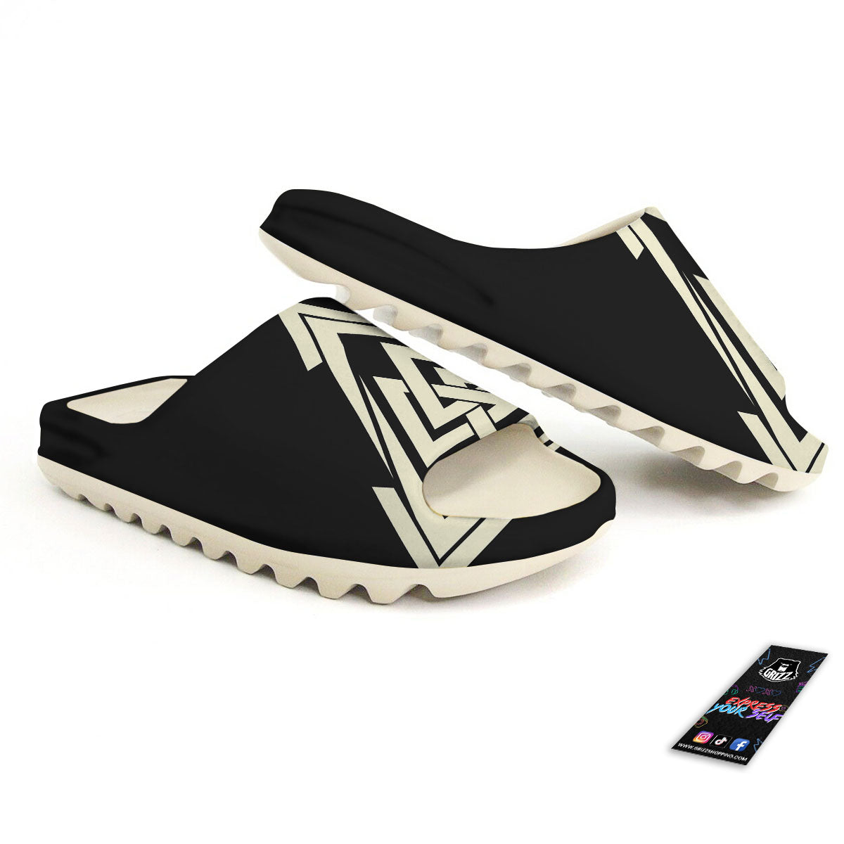 Viking Valknut Scandinavian Symbol Print Sandals-grizzshop