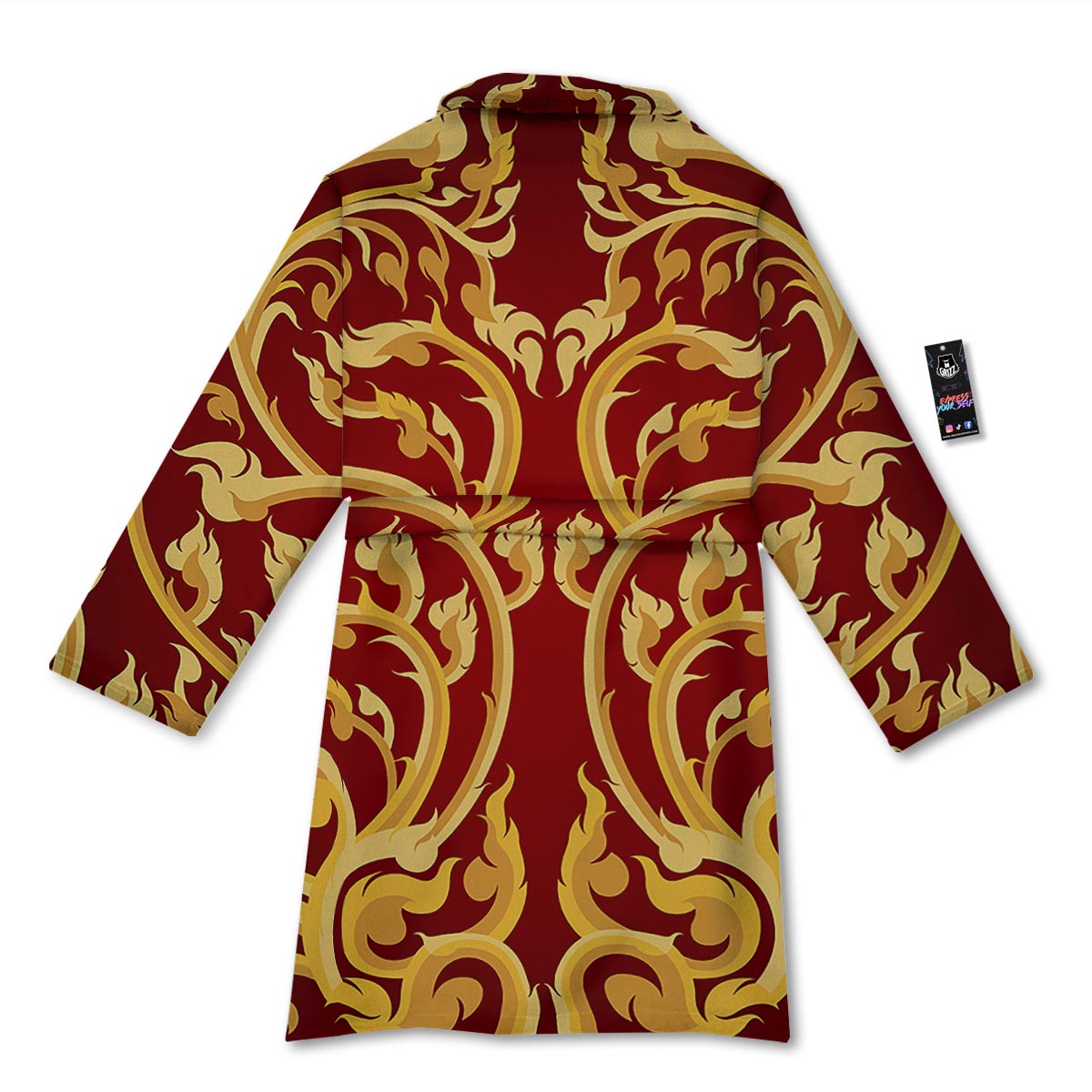 Vines Thai Winding Print Bathrobe-grizzshop