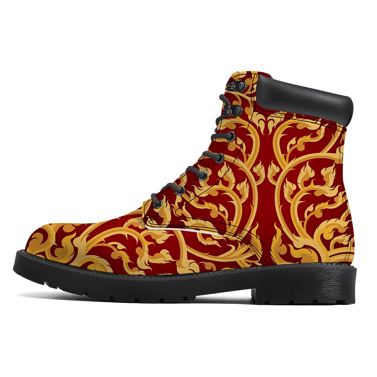 Vines Thai Winding Print Boots-grizzshop