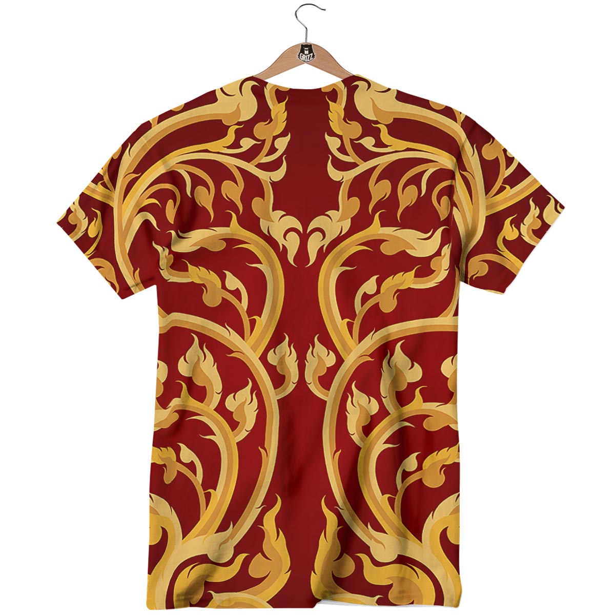Vines Thai Winding Print T-Shirt-grizzshop