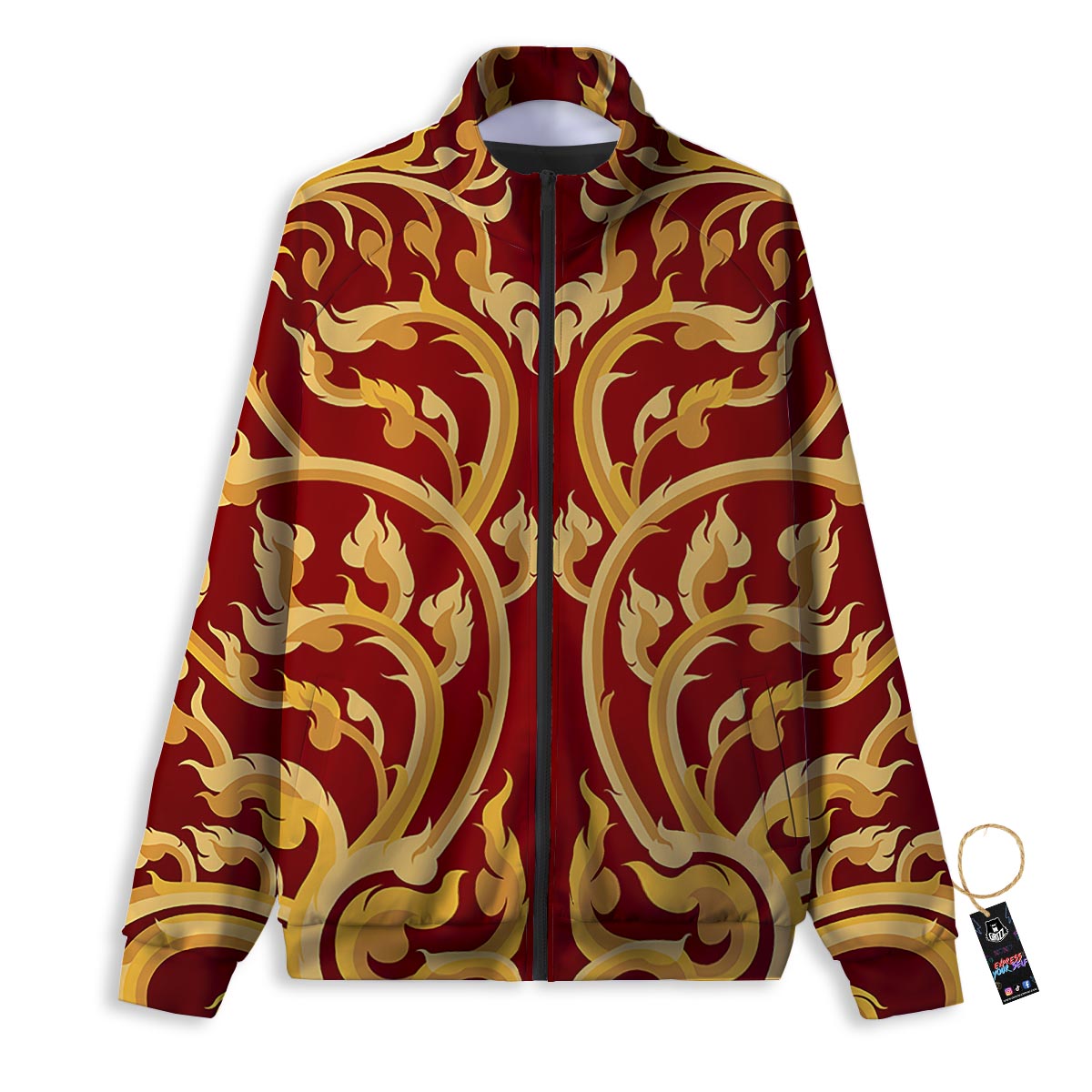 Vines Thai Winding Print Track Jacket-grizzshop