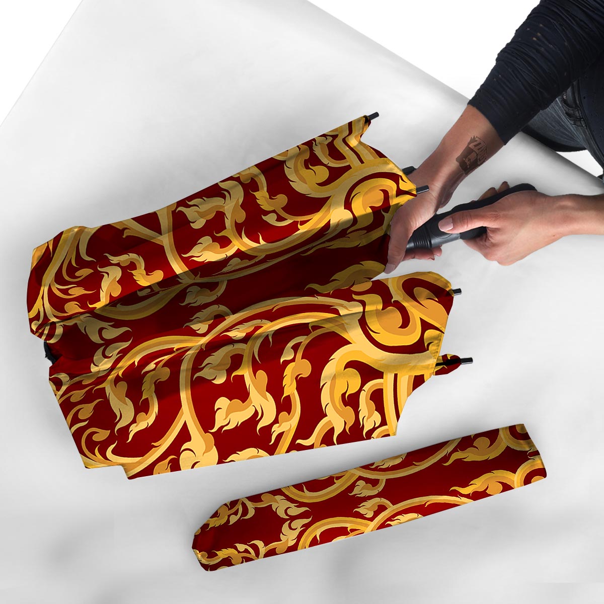 Vines Thai Winding Print Umbrella-grizzshop