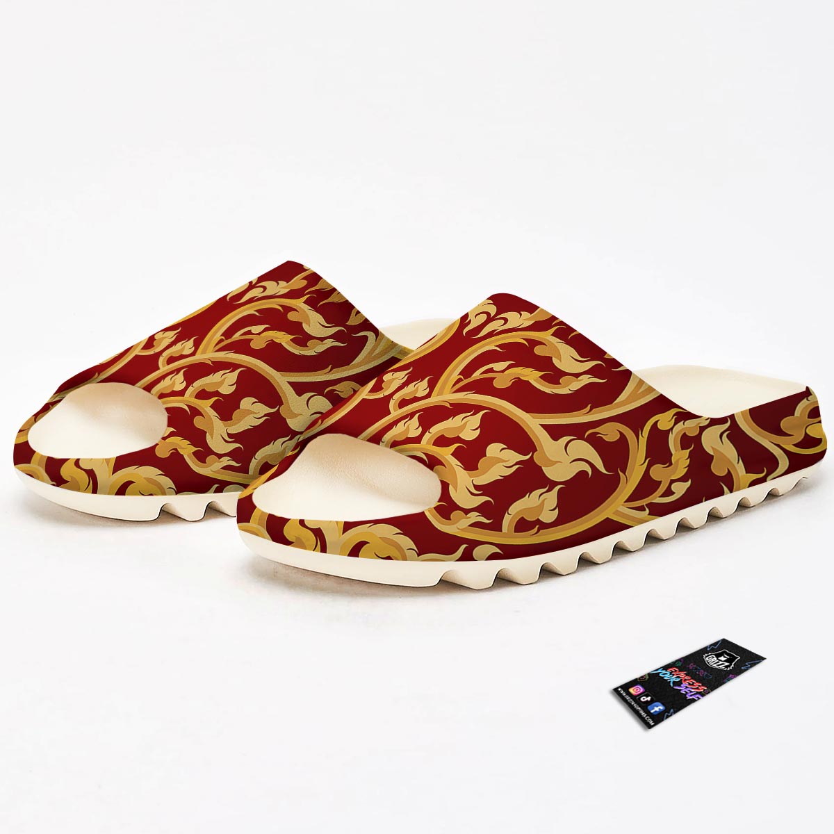 Vines Thai Winding Print Sandals-grizzshop