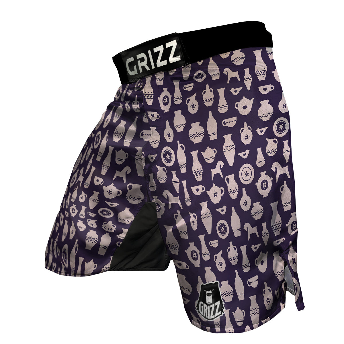 Vintage Amphora Greek Print Pattern MMA Shorts-grizzshop